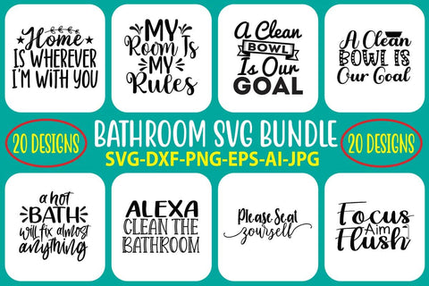 Bathroom SVG Bundle SVG Syaman 