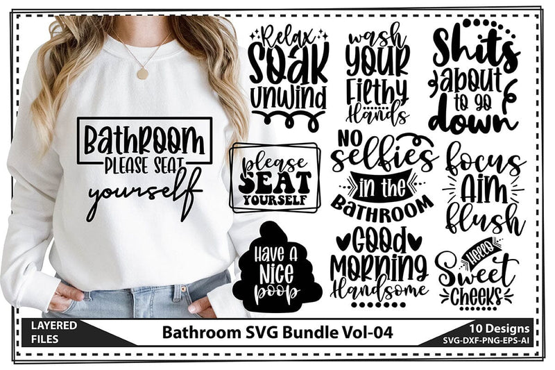 Bathroom SVG Bundle Vol-04 SVG shah alam 