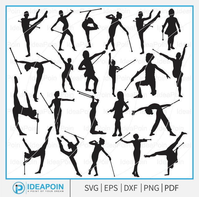Baton Twirling Juniors svg, Juniors Baton Twirling svg, Majorette Baton Twirling Gymnastics svg, Color Guard SVG, Baton Twirling vector file SVG Dinvect 
