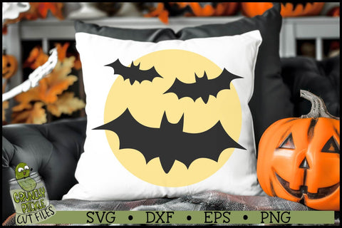 Bats and Moons Halloween SVG File SVG Crunchy Pickle 