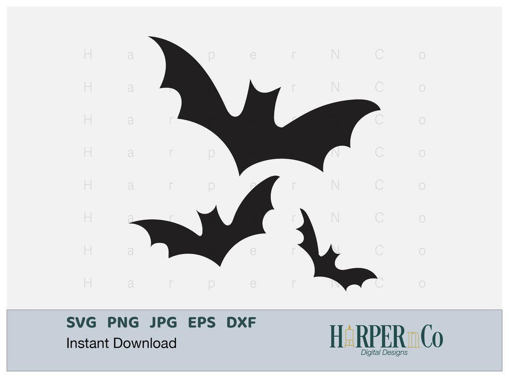 Bats SVG PNG Cut EPS File - So Fontsy