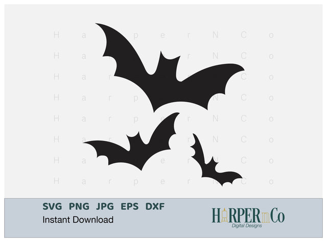 Bats SVG PNG Cut EPS File SVG HarperNCo 