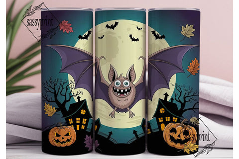 Batshit Crazy Halloween 20oz Tumbler Sublimation sassyprint 