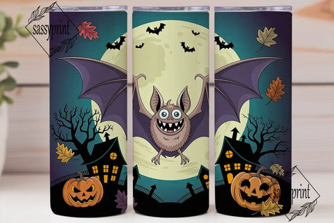 Batshit Crazy Halloween 20oz Tumbler Sublimation sassyprint 