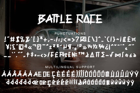 Battle Race Font Prasetya Letter 