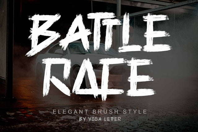 Battle Race Font Prasetya Letter 
