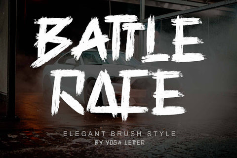 Battle Race Font Prasetya Letter 