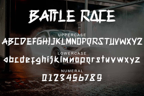 Battle Race Font Prasetya Letter 