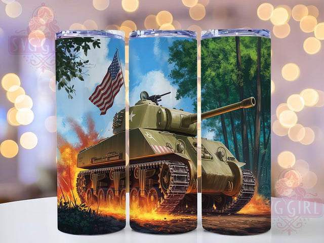 Battle Tank Military Pride Tumbler, Tank Lover Present, Army Vehicle Design, Combat Tank Gift, Military Pride Tumbler, Veteran Gift Cup, Battle Tank Art Sublimation SvggirlplusArt 