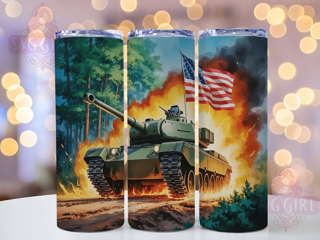 Battle Tank Military Pride Tumbler, Tank Lover Present, Army Vehicle Design, Combat Tank Gift, Military Pride Tumbler, Veteran Gift Cup, Battle Tank Art Sublimation SvggirlplusArt 