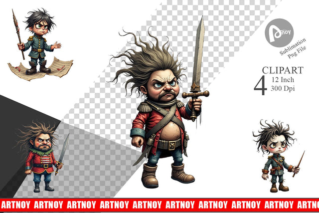 Battle Worn Nutcracker Clipart Sublimation artnoy 