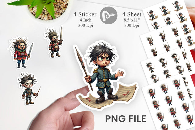 Battle Worn Nutcracker Sticker Sublimation artnoy 