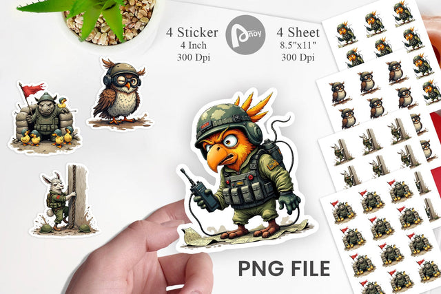 Battlefield Critters Sticker Sublimation artnoy 