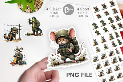 Battlefield Critters Sticker Sublimation artnoy 