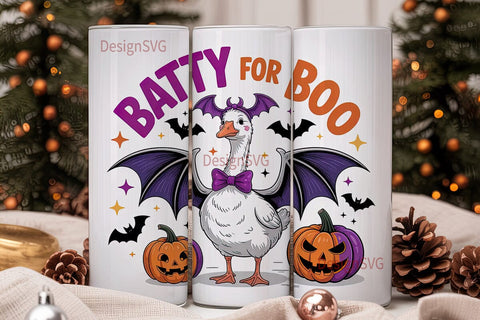 Batty for Boo 20oz Tumbler Wrap Sublimation DesignSVG 