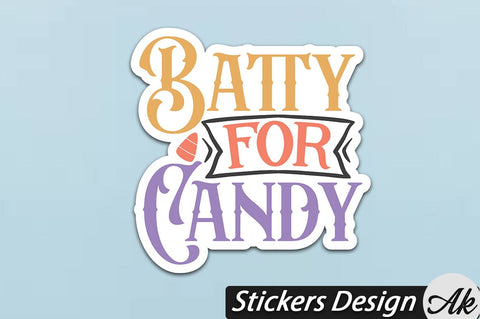 Batty for candy Stickers Design SVG akazaddesign 