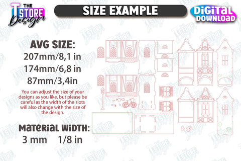 Bavarian Tea House Laser Cut Bundle | Tea Bag Dispenser | Tea Bag Holder | Tea Bag Organizer | CNC Files SVG The T Store Design 