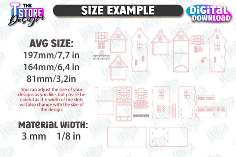 Bavarian Tea House Laser Cut | Tea Bag Dispenser | Tea Bag Holder | Tea Bag Organizer | CNC File SVG The T Store Design 
