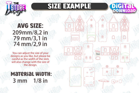 Bavarian Tea House Laser Cut | Tea Bag Dispenser | Tea Bag Holder | Tea Bag Organizer | CNC File SVG The T Store Design 
