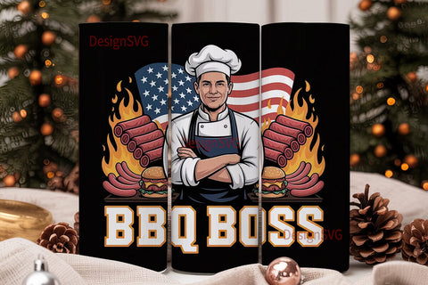 BBQ Boss 20oz Tumbler Wrap Sublimation DesignSVG 