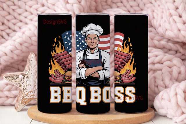 BBQ Boss 20oz Tumbler Wrap Sublimation DesignSVG 