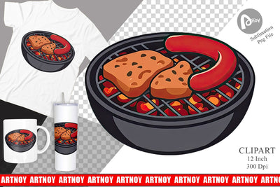 BBQ Grill Clipart Sublimation artnoy 