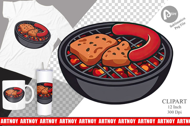 BBQ Grill Clipart Sublimation artnoy 