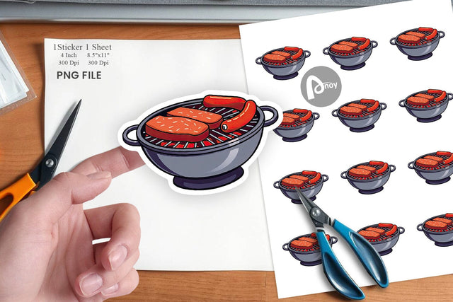 BBQ Grill Sticker Sublimation artnoy 