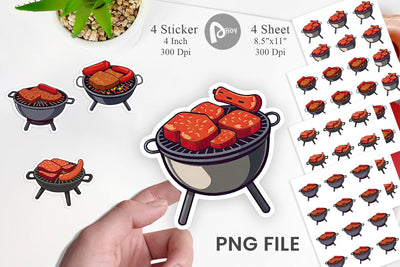 BBQ Grill Sticker Sublimation artnoy 