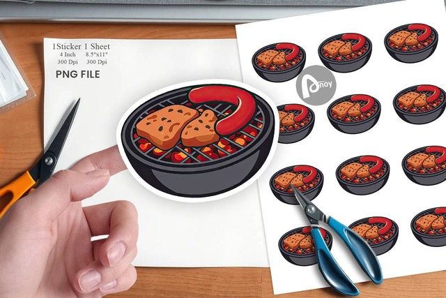 BBQ Grill Sticker Sublimation artnoy 