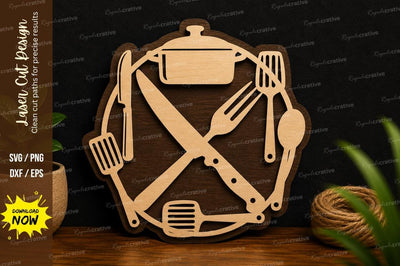 BBQ Grill Tools Laser Cut SVG File SVG Regulrcrative 