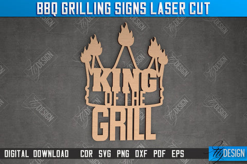 BBQ Grilling Sign Bundle | Patio Sign | Wall Signboard | Kitchen Décor | CNC Files SVG Fly Design 