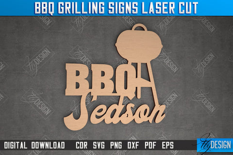 BBQ Grilling Sign Bundle | Patio Sign | Wall Signboard | Kitchen Décor | CNC Files SVG Fly Design 