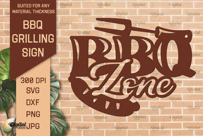 BBQ Grilling Sign Laser Cut. BBQ Sign SVG Laser Cut Files SVG Evgenyia Guschina 