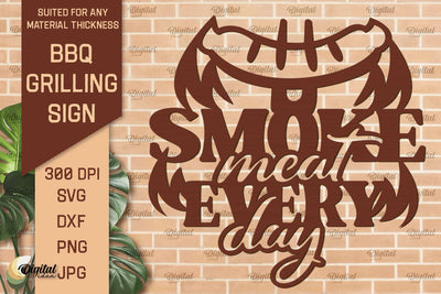 BBQ Grilling Sign Laser Cut. BBQ Sign SVG Laser Cut Files SVG Evgenyia Guschina 