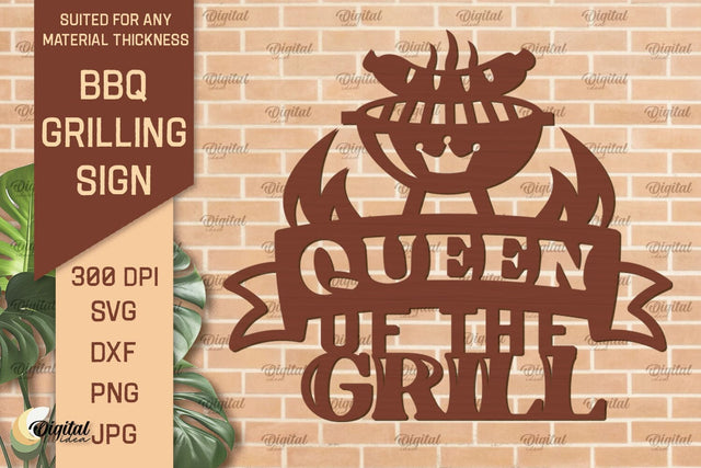 BBQ Grilling Sign Laser Cut. BBQ Sign SVG Laser Cut Files SVG Evgenyia Guschina 