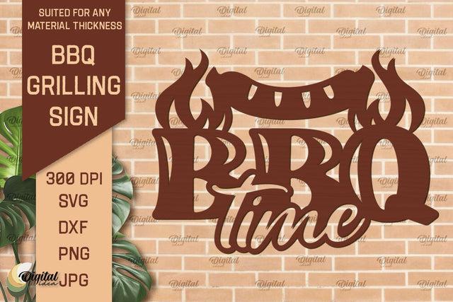 BBQ Grilling Sign Laser Cut. BBQ Sign SVG Laser Cut Files SVG Evgenyia Guschina 