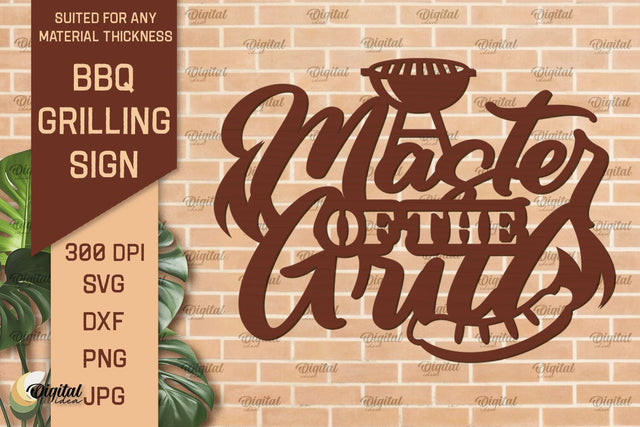 BBQ Grilling Sign Laser Cut. BBQ Sign SVG Laser Cut Files SVG Evgenyia Guschina 