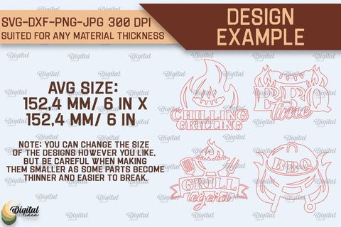 BBQ Grilling Sign Laser Cut. BBQ Sign SVG Laser Cut Files SVG Evgenyia Guschina 