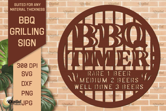 BBQ Grilling Sign Laser Cut. BBQ Sign SVG Laser Cut Files SVG Evgenyia Guschina 