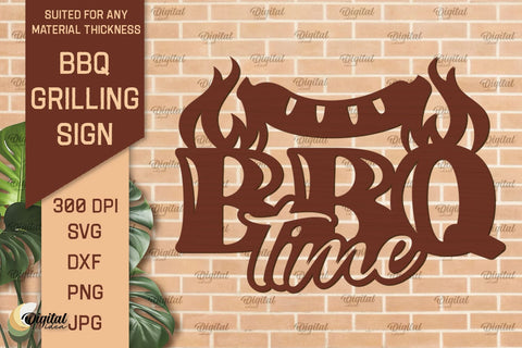 BBQ Grilling Sign Laser Cut Bundle. BBQ Sign SVG Laser Cut Files SVG Evgenyia Guschina 