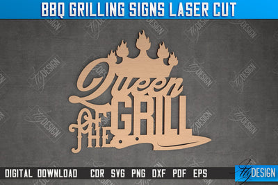 BBQ Grilling Sign | Patio Sign | Wall Signboard | Kitchen Décor | CNC File SVG Fly Design 