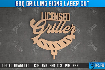 BBQ Grilling Sign | Patio Sign | Wall Signboard | Kitchen Décor | CNC File SVG Fly Design 