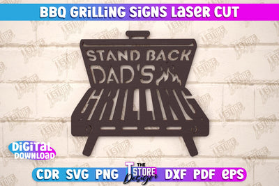 BBQ Grilling Sign | Patio Sign | Wall Signboard | Kitchen Décor | CNC File SVG The T Store Design 