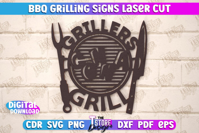 BBQ Grilling Sign | Patio Sign | Wall Signboard | Kitchen Décor | CNC File SVG The T Store Design 