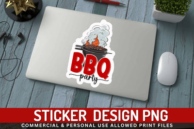 Bbq party Sticker Design Sublimation Regulrcrative 