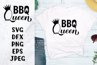 BBQ Queen SVG. Funny Grilling quote shirt design SVG LaBelezoka 