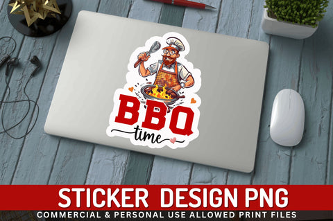 Bbq time Sticker Design Sublimation Regulrcrative 