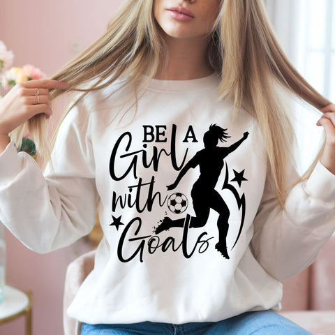 Be A Girl With Goals SVG Bundle | Soccer Girl Designs | Female Soccer Player Cut Files SVG TonisArtStudio 
