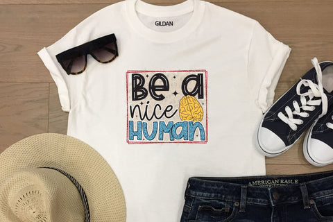 Be a Nice Human, Mental Health Sublimation Sublimation CraftLabSVG 